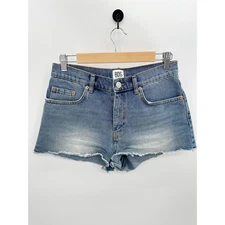 Urban Outfitters BDG Mid Rise Blue Cotton Denim Essential Shorts Women's Size 26