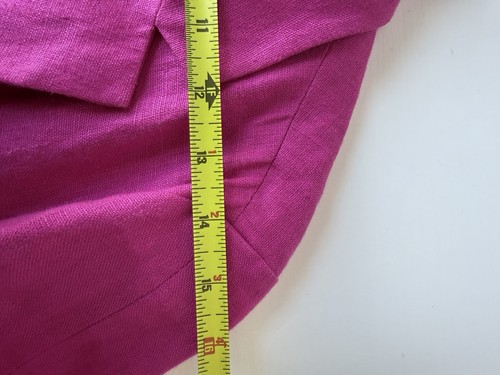 Michael Kors Womens Linen Blazer Pink Magenta 8 Career Barbiecore Coastal Preppy - Picture 6 of 7
