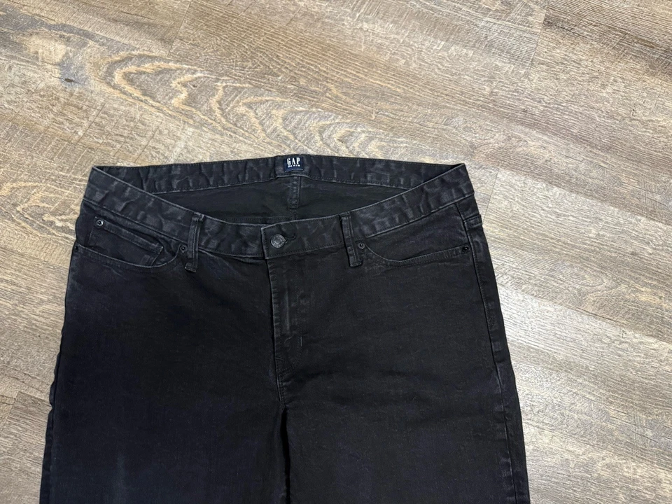 GAP 1969 Long and Lean Black Denim Flare high riseJeans Womens Size 33/Tall - Image 4 of 4