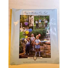 Chery Williams Heirloom Boy Button on Shorts Suit Sewing Pattern FF Sz 1-5 