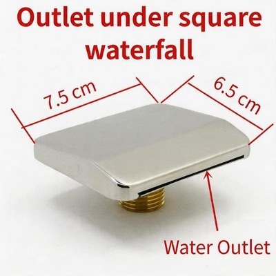 Edelstahl Rechteckig Wasserfall Auslauf für Badewanne Pool Spa Installation