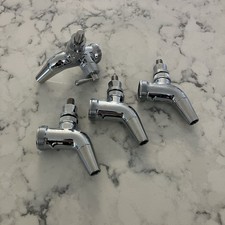 Intertap Beer Faucet Lot - Stainless Steel, 3 Regular, 1 Flow Control + Extras
