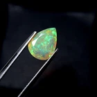 8x11 MM Natural AAA Green Blue Fire Ethiopian Opal Pear Cut Gemstone 1.2 Cts