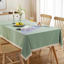 Tablecloth Cotton Fabric Table Cloth Washable for Wedding Party Decor TableCover