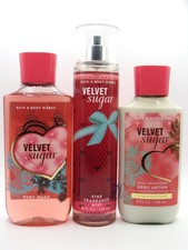 BATH BODY WORKS VELVET SUGAR BODY MIST BODY WASH BODY LOTION