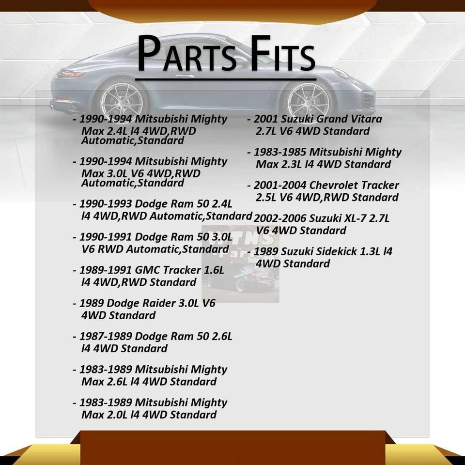 Fits 1989 1990 1991 Chevrolet Tracker GMB Front Shaft All Joints Universal Joint - Image 3 of 4