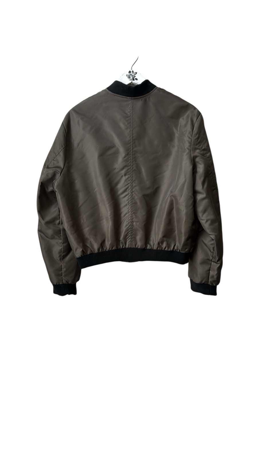Zara Basic Outerwear Dark Olive Green Bomber Jack… - image 6