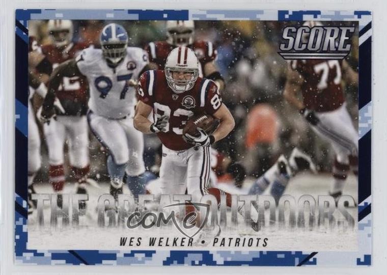2015 Score The Great Outdoors Blue Camo Wes Welker #7 0t2