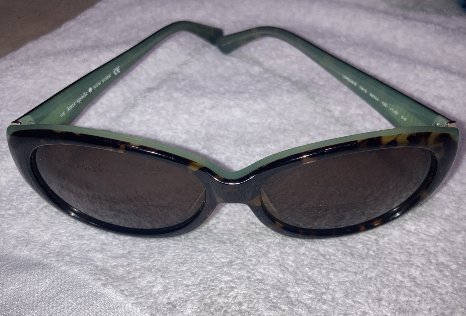 Kate Spade NY Lorene Tortoise Shell Teal Oval Bifocal +1.50 Sunglasses 53/14