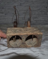 Ancien  piège double à souris, mulots - Art populaire