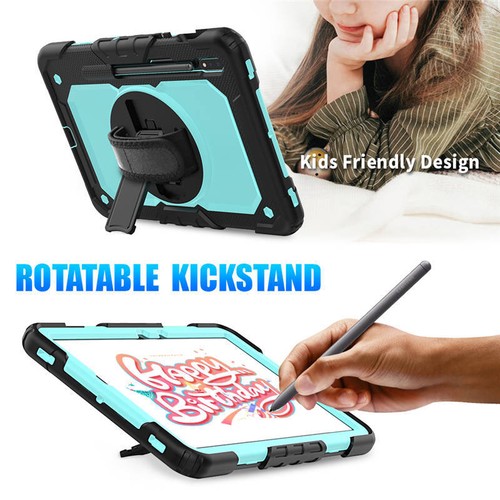Rotating Shockproof Case Cover Armor For Samsung Galaxy Tab S8 S7 FE Plus 12.4" - Picture 5 of 57