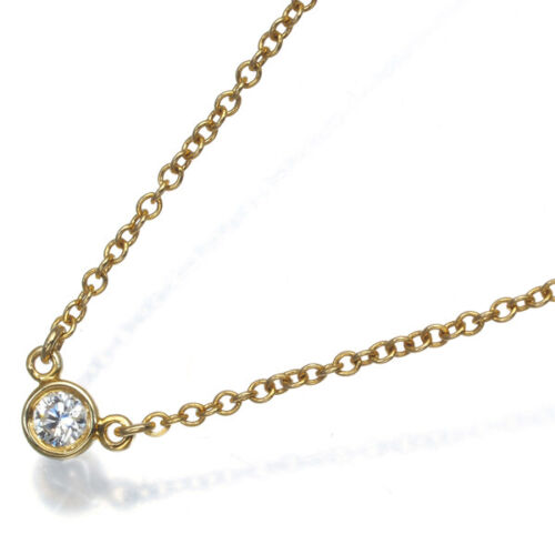 Auth Tiffany&Co. Necklace Diamonds By The Yard Diamond 18K 750 Yellow Gold
