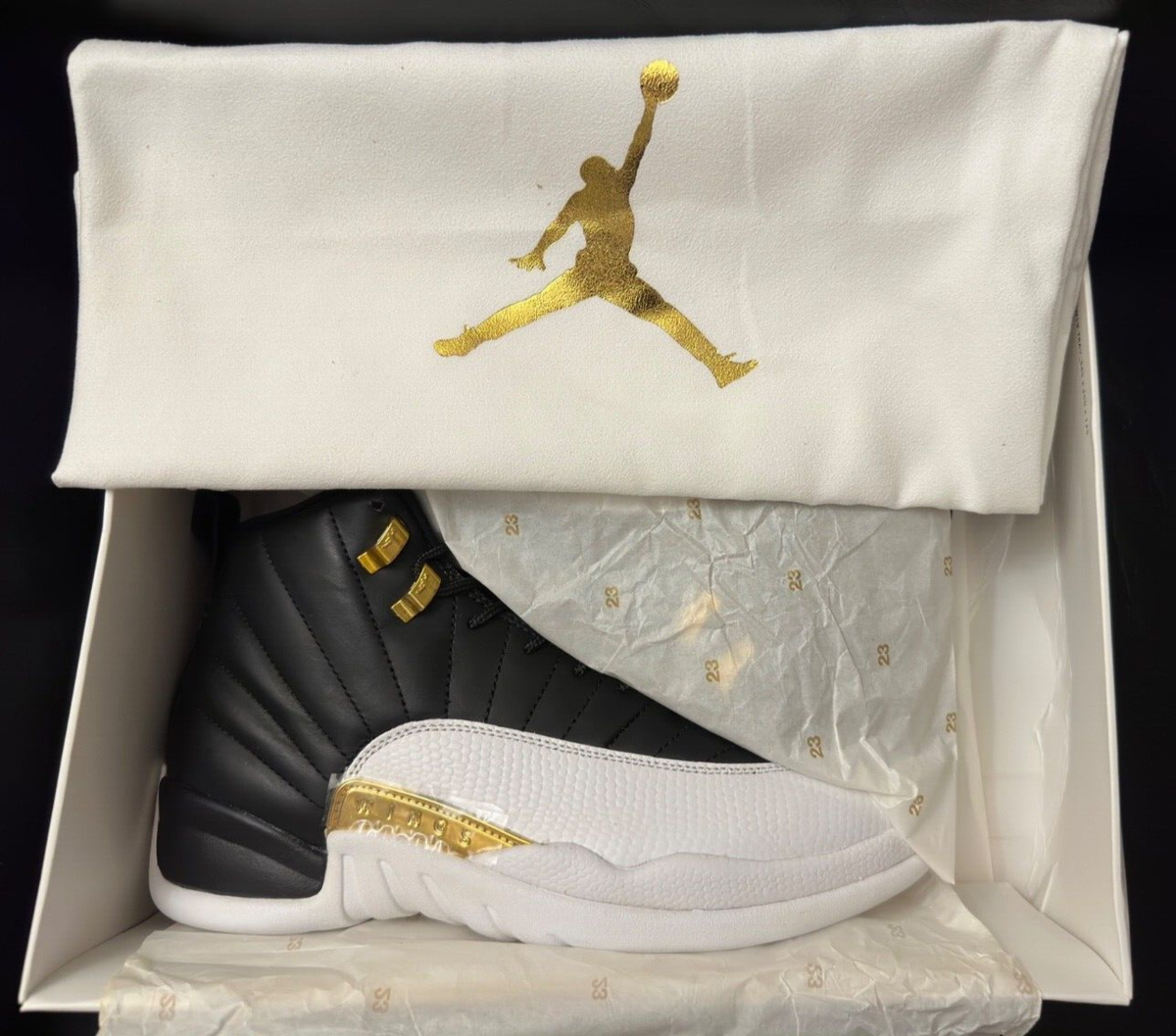 Size 9 Jordan 12 Retro Wings 2016 848692-033 BLACK METALLIC Size 9 Jordan 12 Retro Wings 2016 848692-033 BLACK METALLIC