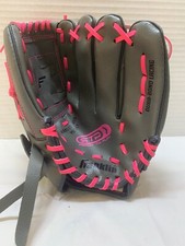 Franklin Girls Youth Tee Ball Baseball Glove 10 1/2" Gray/Pink RHT New