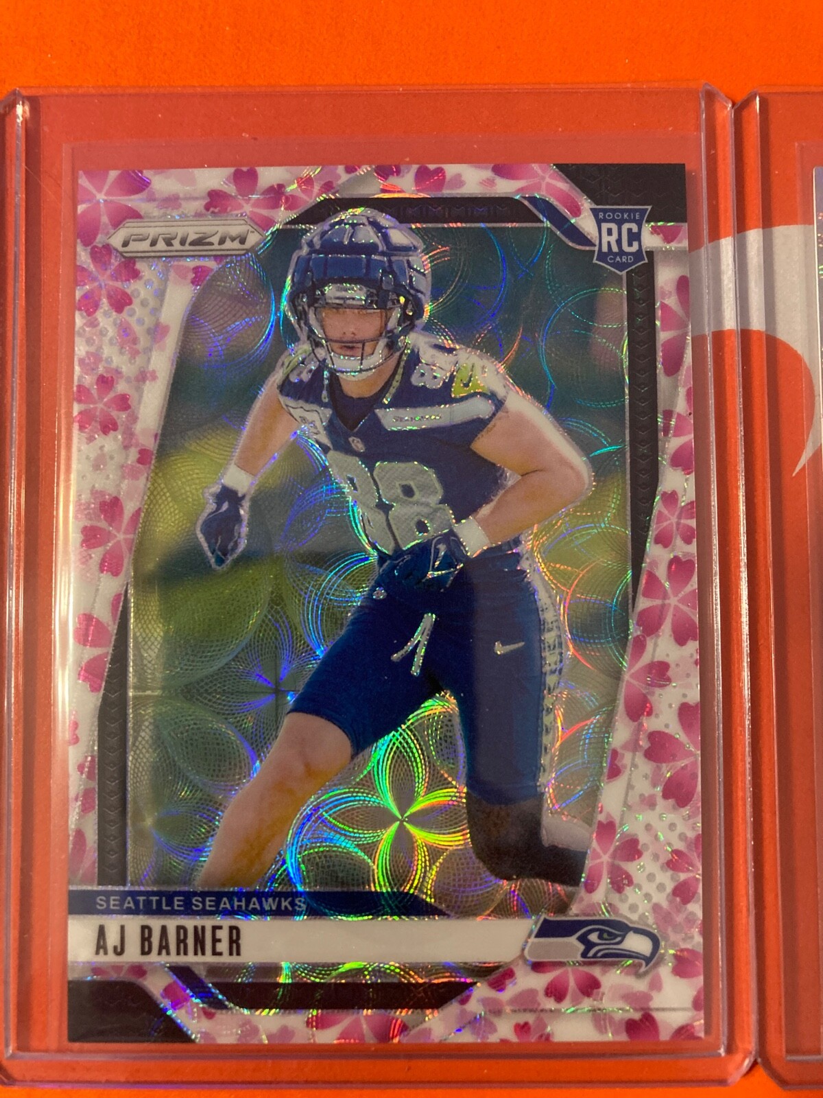 2024 Prizm choice AJ Barner cherry blossom rookie rc 8/15
