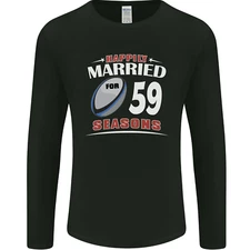 59 Year Wedding Anniversary 59th Rugby Mens Long Sleeve T-Shirt