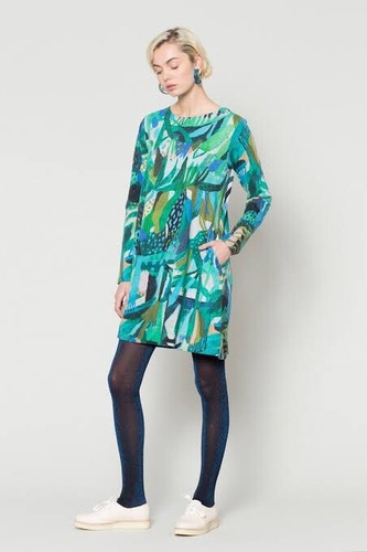 Megan Grant Green Jungle Swing Dress 