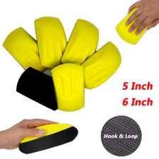 5" 6" Hand Polishing Sanding Block Pads Hook and Loop Backing Pads for Sandpaper