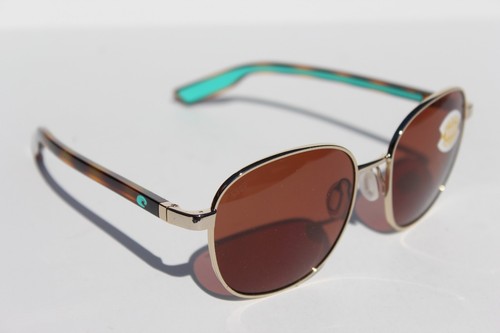 Gafas de sol COSTA DEL MAR Egret polarizadas para mujer doradas brillantes/cobre 580P NUEVAS - Imagen 3 de 8