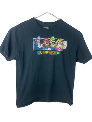 Nintendo Original Licensed Men's Super Mario Crew Graphic T-Shirt Size XL