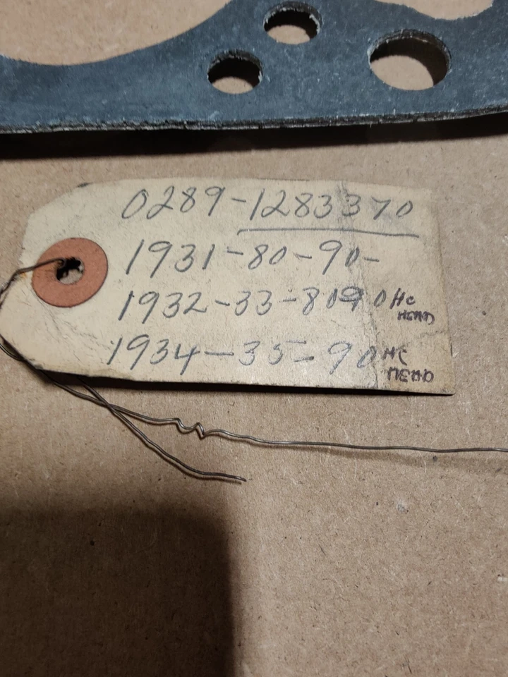 Junta de culata recta de 8 cilindros GM 1283370 Buick Series 80 90 OEM 1931-35 NUEVO DE STOCK Foto 3 de 3