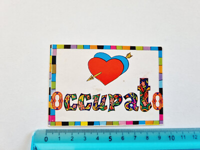 Occupied Love Sticker Adhesive Vintage 80s Original | eBay UK
