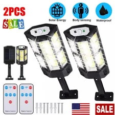 2PK Lamparas Luz Led Solares Luces Para Exterior Patio Sensor De light 9900000LM