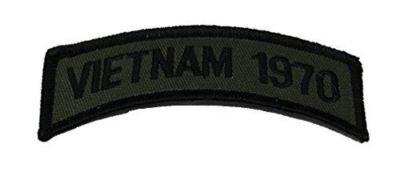 VIETNAM 1970 VETERAN TAB OD OLIVE DRAB TOP ROCKER PATCH SOUTH EAST ASIA