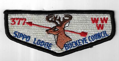 OA Sippo Lodge 377 WWW S3 Flap BLK Bdr. Buckeye Council (Q-593)
