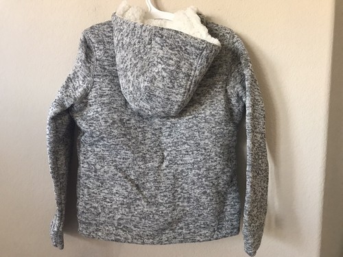 NWT Reebok Gray Oatmeal Full Zip Up Boys’ Sherpa Lined Hoodie Jacket Size 5/6 - Picture 7 of 7