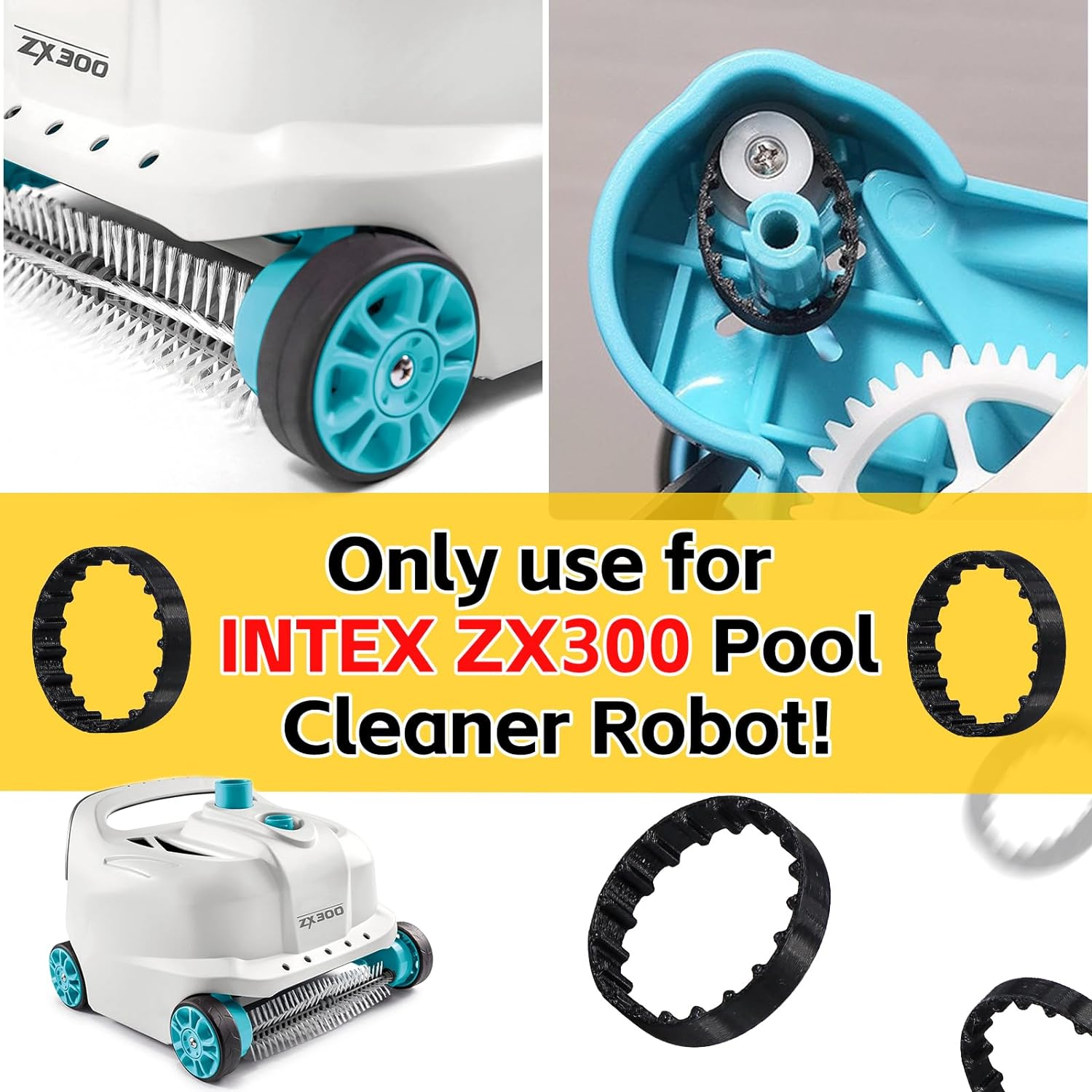 5 Pcs Replacement Belts for INTEX ZX300 Automatic Pool Cleaner Robot