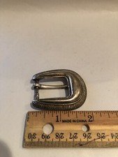 Silver Tone Buckle Small 2 Inches Bu 1 1/2 Inches Preowned