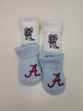 NCAA ALABAMA- Baby Booties - BOYS 2 PAIR PACK $6, embroidered applique logo