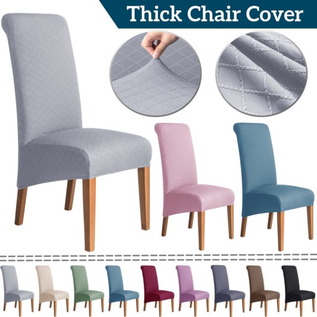 Jacquard Dining Chair Cover Seat Slipcover 1-8PCS Thick Chair Protector Washable