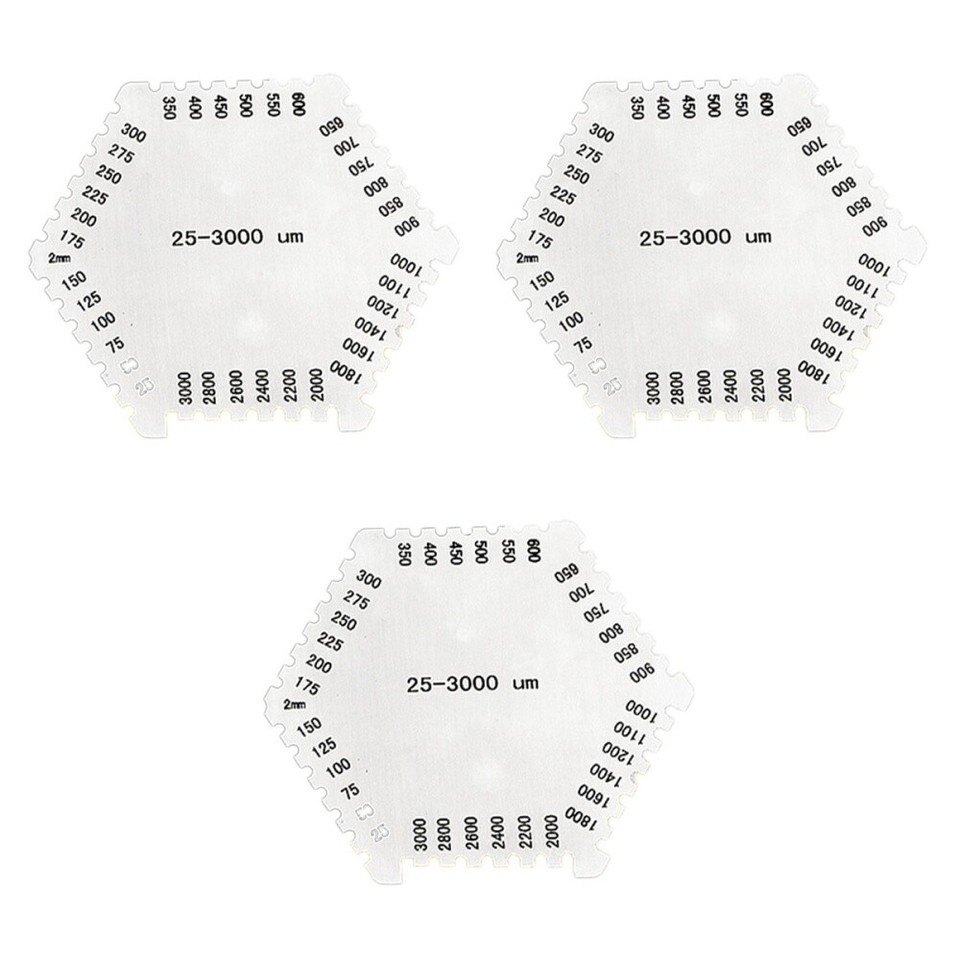 3 Count Thickness Gauge Wet Film Comb Wire Welding Material eBay
