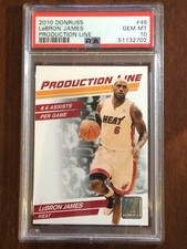 2010 Donruss Production Line — LeBron James — 💎 MINT PSA 10 — Pop 4