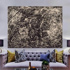 Jackson Pollock style Artist Painting 81 X 62 6ft. 9in Abstract Modern XL