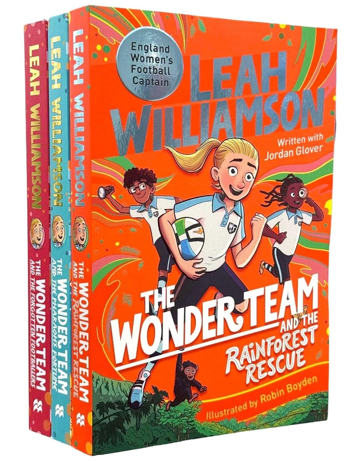 Wonder Team Series Collection 3 Books Set by Leah Williamson Rainforest Rescue