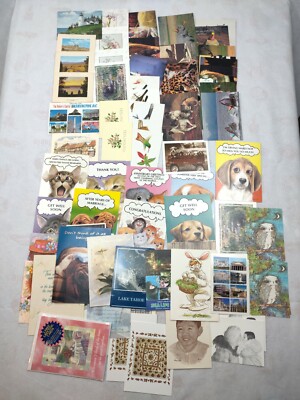 Vintage Random Lot Postcards / Note Papers Collector Estate Find RARE