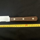 Vintage Vernco 13 3/4" Slicing Carving Knife Wood Handle 9" Blade Prongs — photo 5