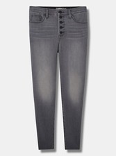 Torrid Bombshell Skinny Super Soft High-Rise Jean Size 20T Gray