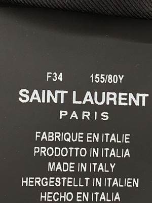 SAINT LAURENT Tailored Jacket L 1b Size 34 WOOL BLK 560609 Y519I