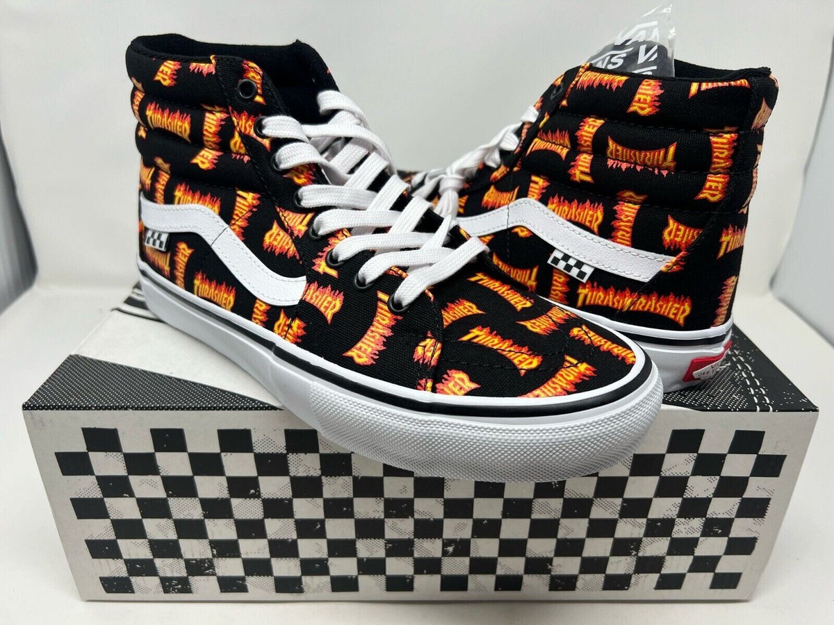 Size 13 - VANS Thrasher x Skate Sk8- High Allover Thrasher