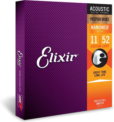 Elixir 16027 Saiten Phosphor Bronze Akustik-Gitarrensaiten Mit NANOWEB Beschicht