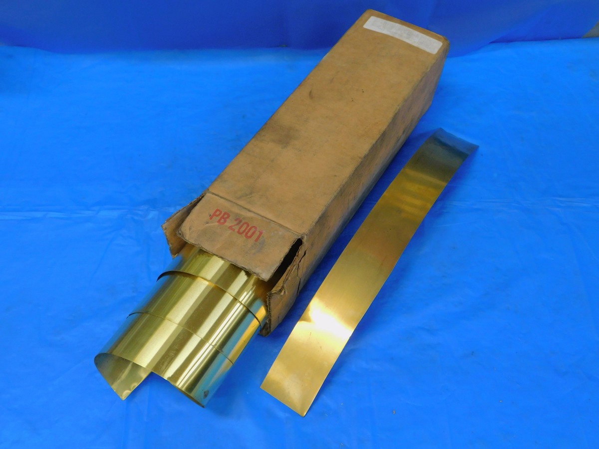 ABOUT 5 1/2 FEET OF PRECISION BRAND BRASS SHIM STOCK ROLL SS-5