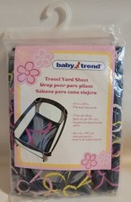 Baby Trend GABRIELLA  Travel Yard Sheet  Flower 27x39 Pink/ Black/Yellow