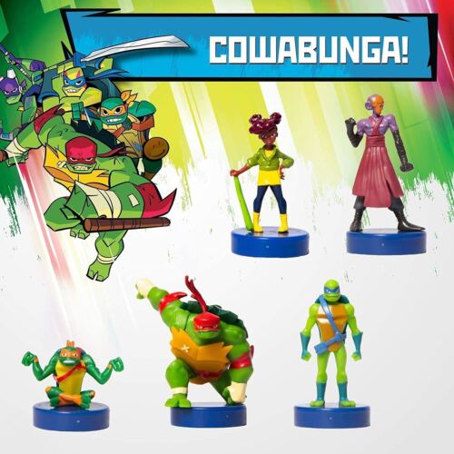 Teenage Mutant Ninja Turtles Stamps 5pk Raph April Foot Lieutenant Mikey Figure - Picture 3 of 5