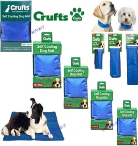 CRUFTS Self Gel Pet Cooling Mat Collar for Dog Cat Summer Heat Relief NON-TOXIC