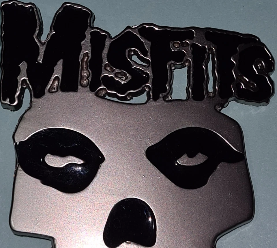 MISFITS FIEND MEN'S SILVER SKULL BELT BUCKLE - image 2 of 4