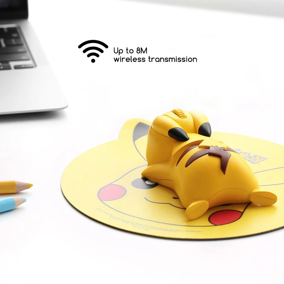Pikachu Wireless Mouse 1200DPI Pokemon Bluetooth Limited Edition with Mouse PadA - Image 4 of 4
